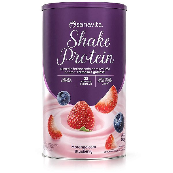 Shake  Protein - Morango e Blueberry 450G