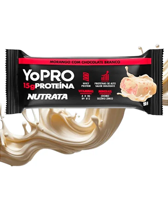 Nutrata YoPRO Sabor Morango com Chocolate Branco 55G