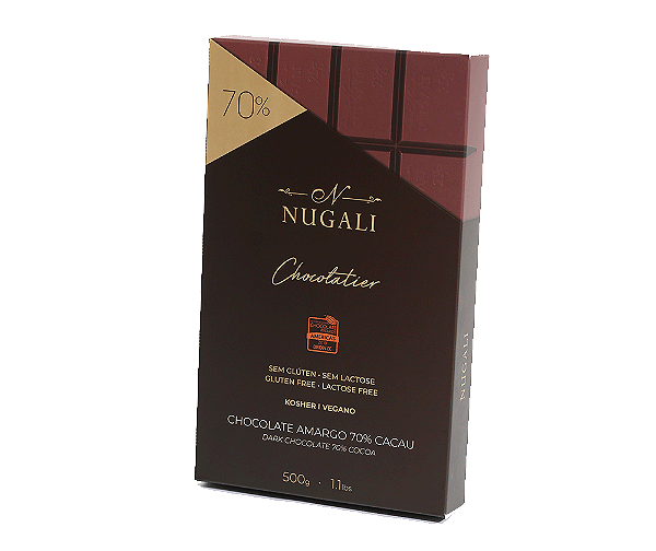 Barra Chocolate 70% Nugali 500g
