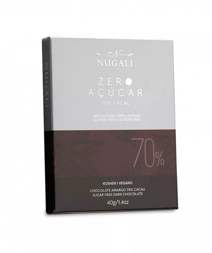 Barra Chocolate 70% Diet Nugali 40g