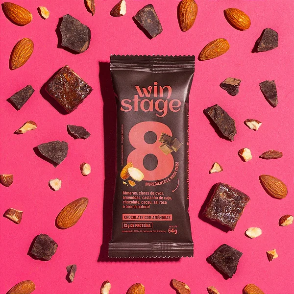 WinStage Sabor Chocolate Com Amêndoas 54g