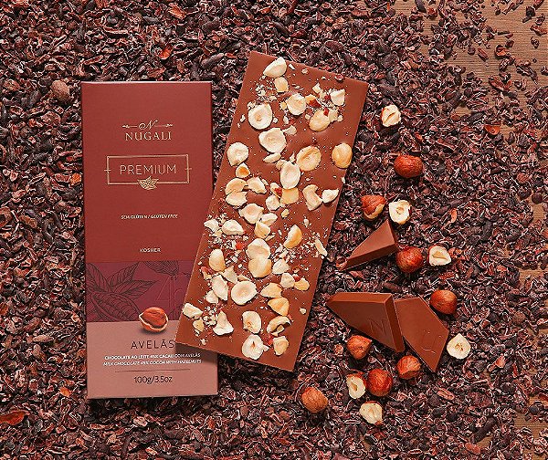 Barra de Chocolate Avelã 45% Nugali 100g