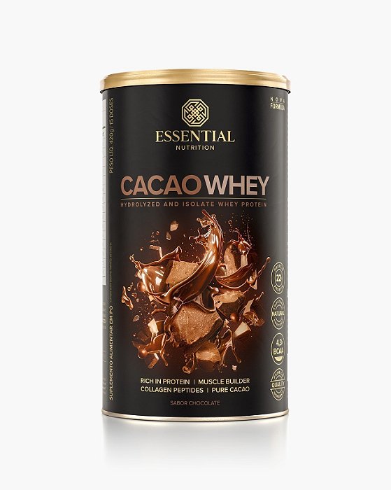 Cacao Whey Lata Essential 450g