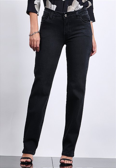 CALÇA RETA BLACK JEANS