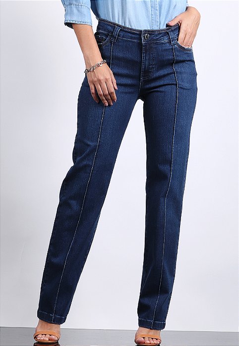CALÇA RETA FRISO