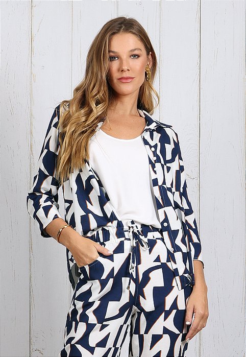 CAMISA ESTAMPA ABSTRATA