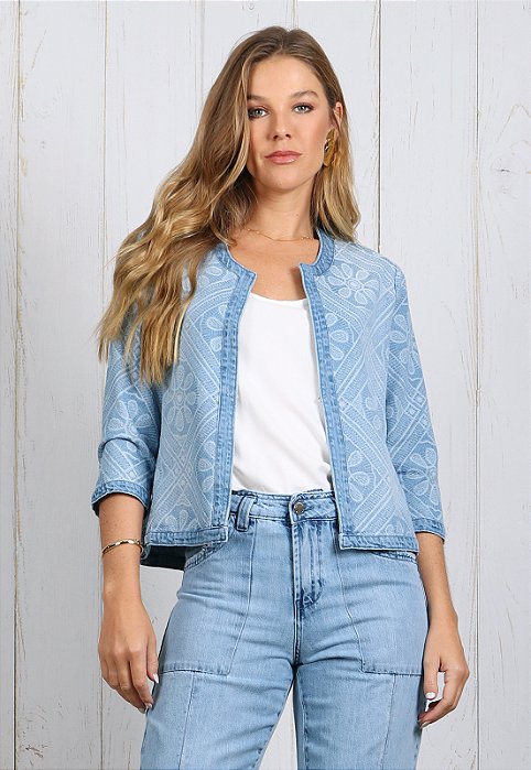 CASAQUETO JACQUARD JEANS