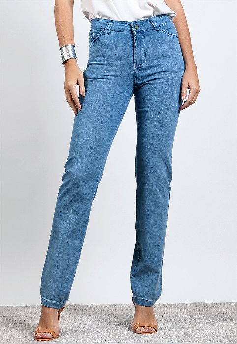 CALÇA RETA JEANS MOLETOM
