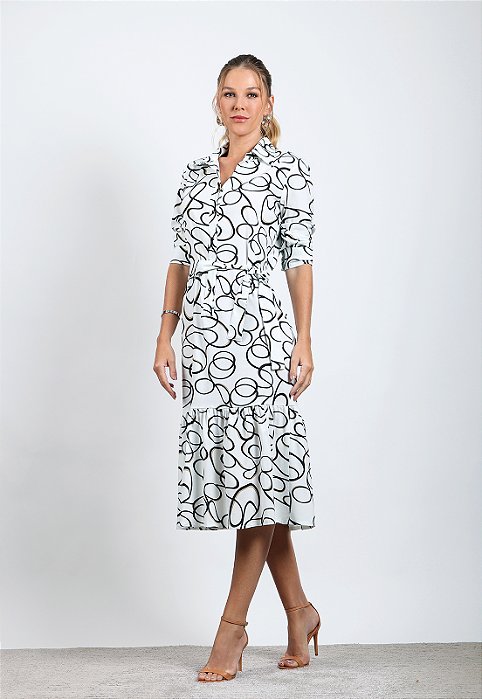VESTIDO ESTAMPA ABSTRATA