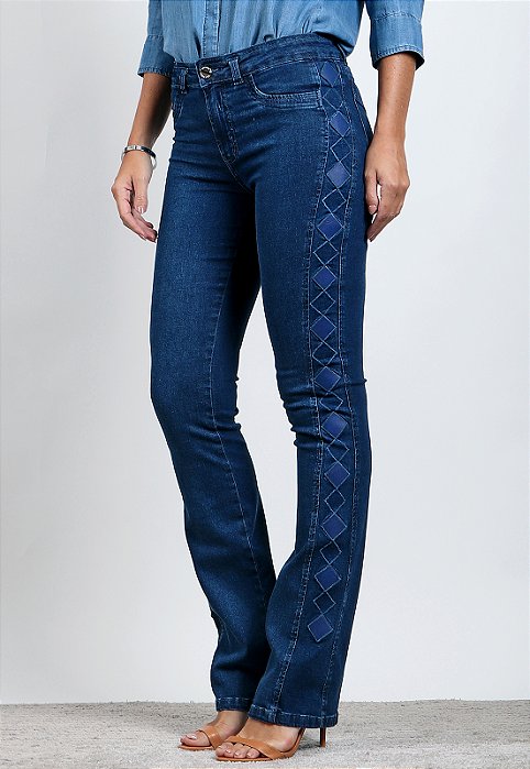 CALÇA BOOTCUT BORDADO