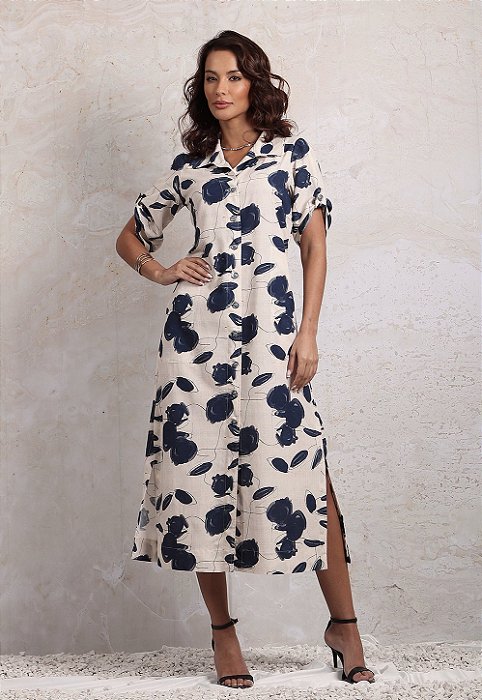 VESTIDO CHEMISE FLORAL