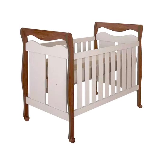BERÇO MINI CAMA TIAGO – TIGUS – BRANCO/CARVALHO