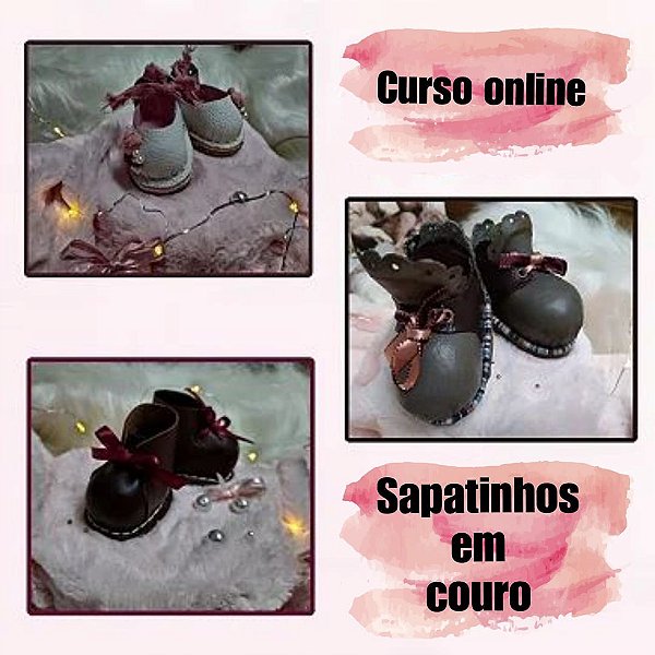 Curso Online - Sapatinhos para bonecas modelados em couro legitimo