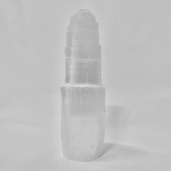 Torre Selenita Branca 15 cm