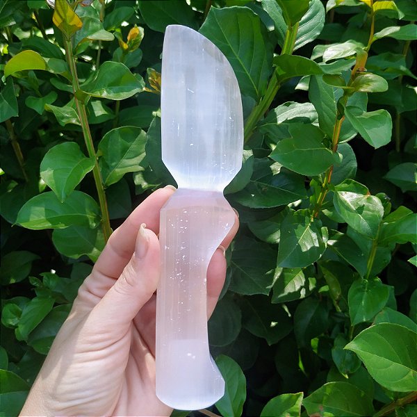 Faca Selenita Branca - 20cm