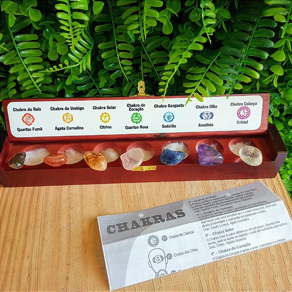 Caixa Cristais Rolados -  7 Chakras