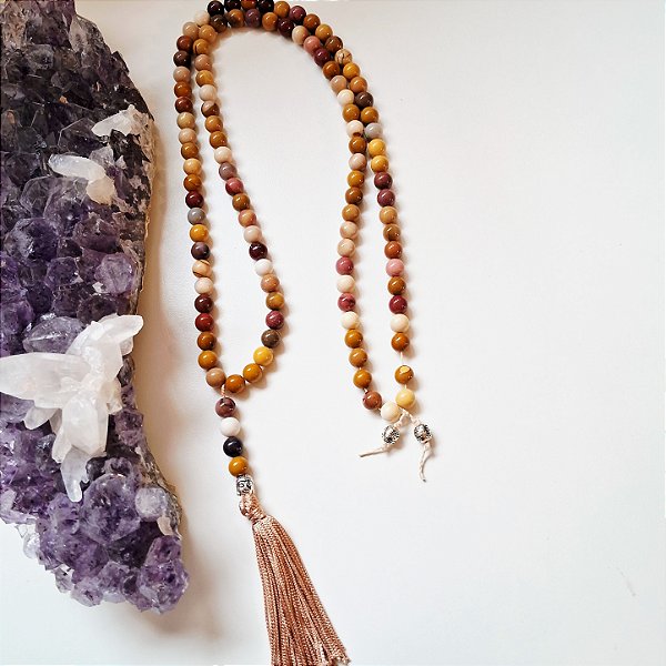 Japamala Jaspe Moukaita - 8mm - 108 Contas