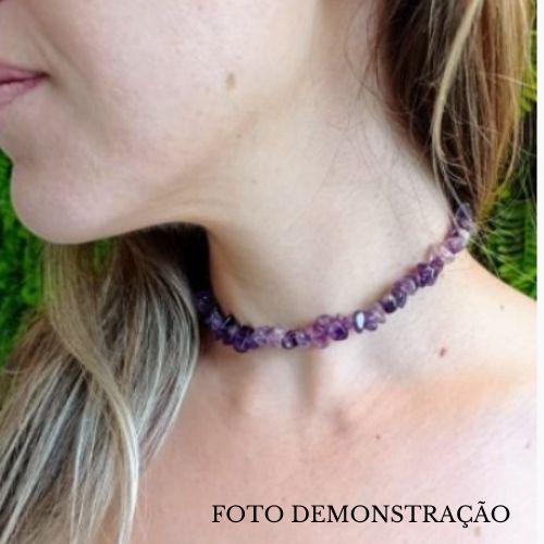 Choker Guia - Ametista Lavanda