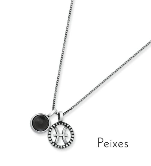 COLAR SIGNO PEIXES - RÓDIO NEGRO
