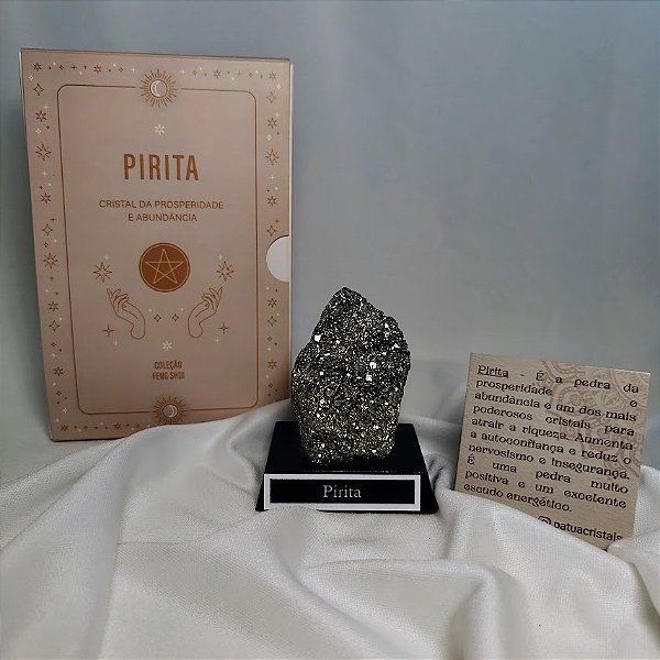 Pirita Base de Madeira - Coleção Feng Shui Prosperidade