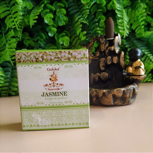 Incenso Massala Cone Goloka Jasmine - Energia do Equilíbrio e Renovação