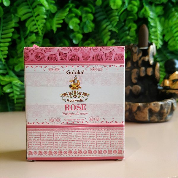 Incenso Massala Cone Goloka Rose - Energia do Amor