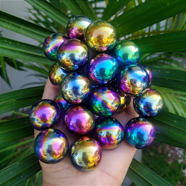 Esfera Hematita Magnética M Arco Iris