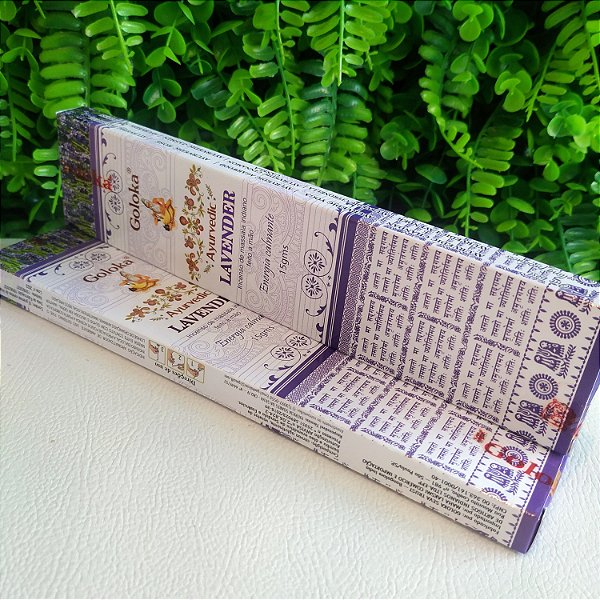 Incenso Massala Goloka Ayurvedic Lavender - Energia Calmante