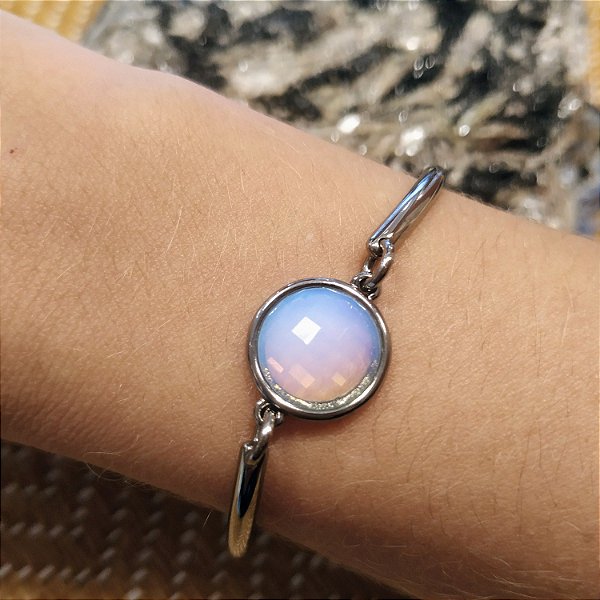 Pulseira Bracelete Opalina - Ródio Negro