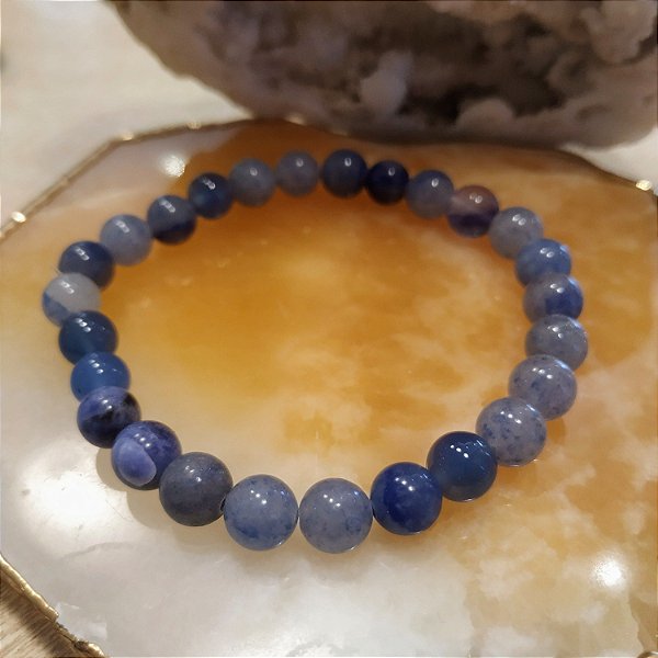 Pulseira 8mm Quartzo Azul