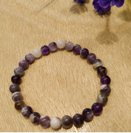 Pulseira 6mm Ametista Chevron
