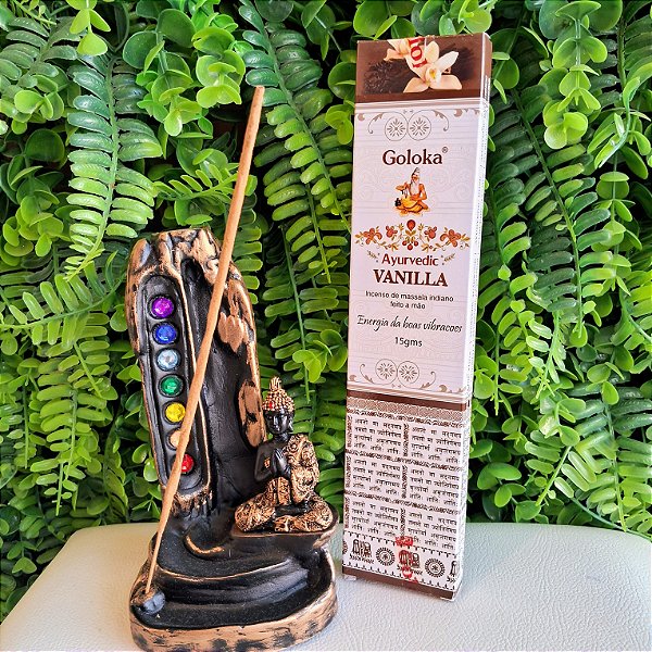 Incenso Massala Goloka Vanilla - Energia de Boas Vibrações