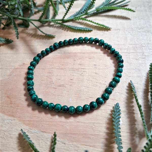 Pulseira 4mm Malaquita