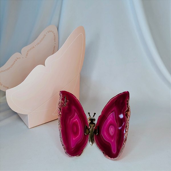 Borboleta Ágata Pink - Coleção Asas