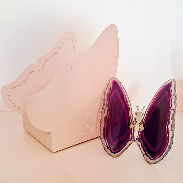 Borboleta Ágata Roxa - Coleção Asas