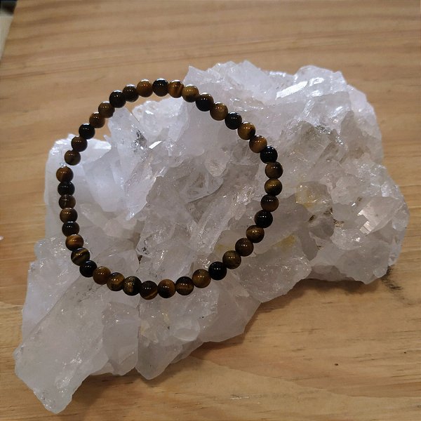 Pulseira 4mm Olho de Tigre