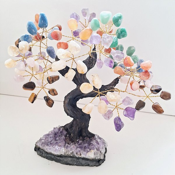 Árvore Chakras - Base Ametista - 24 Galhos