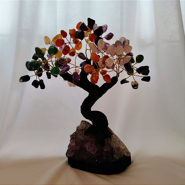 Árvore Chakras - Base Ametista - 24 Galhos