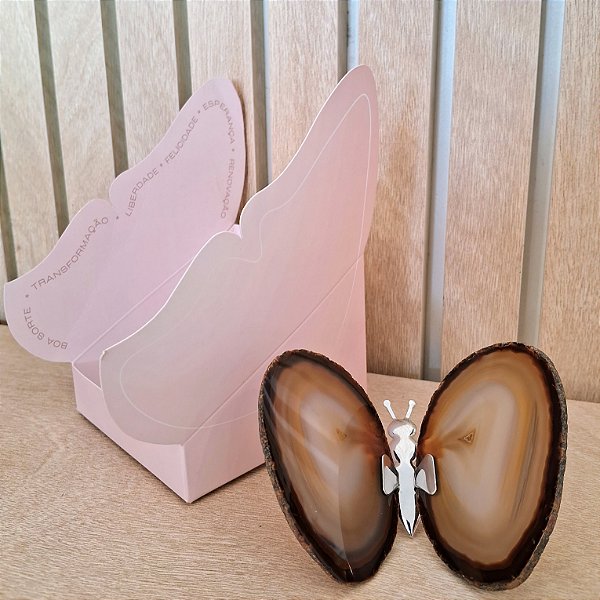 Borboleta Ágata Marrom - Coleção Asas