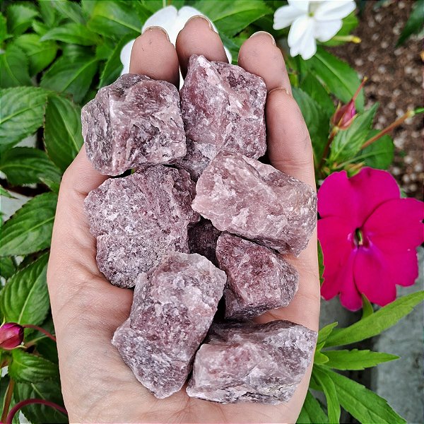 Pedra Bruta Quartzo Morganito ou Berilo Cor de Rosa Natural