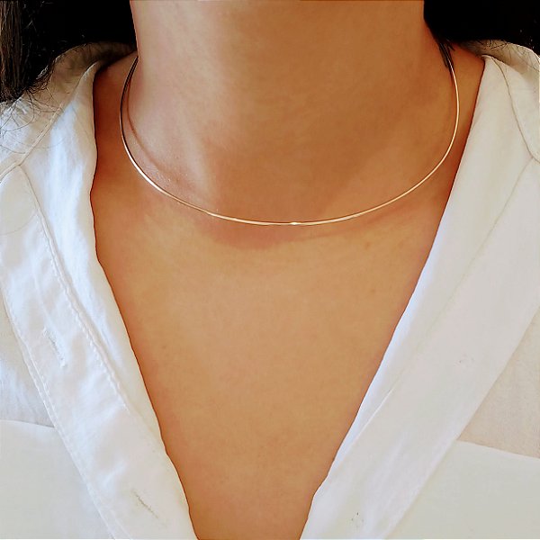 Choker Aro fino - Folheado a Ouro