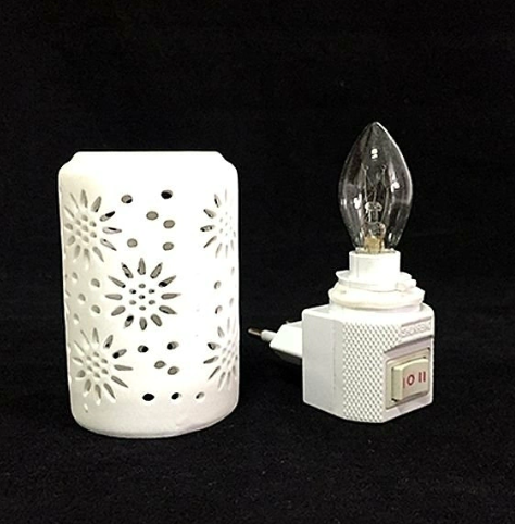Aromatizador Elétrico com Iluminação Arabesco Branco - Bivolt