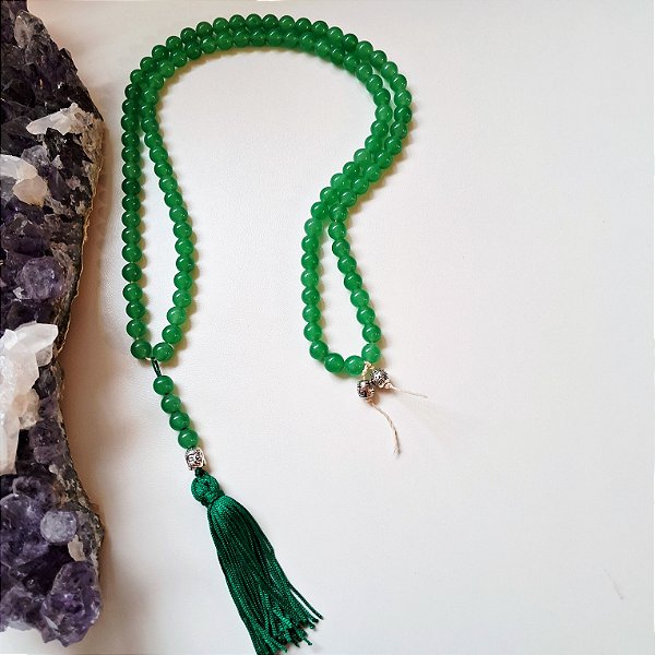 Japamala Quartzo Verde 6MM - 108 Contas