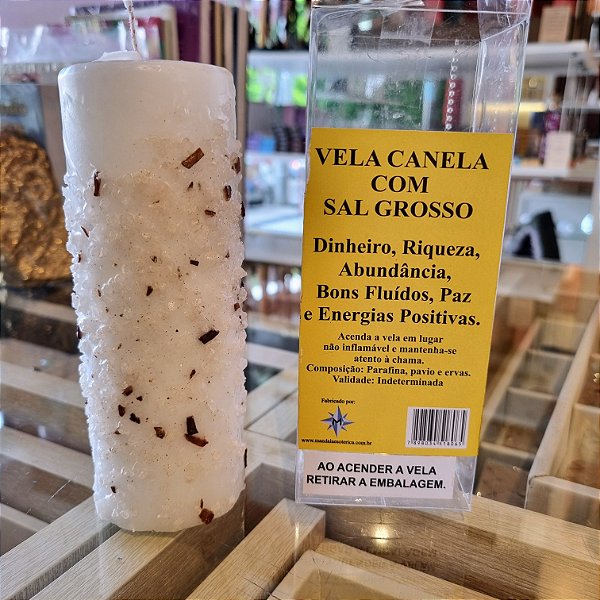 Vela Canela com Sal Grosso