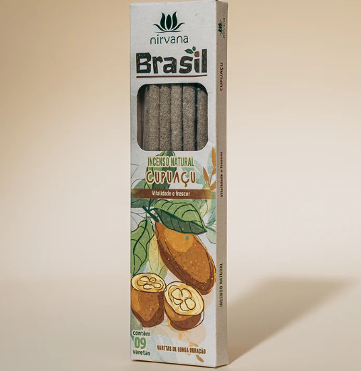 Incenso Nirvana Natural Cupuaçu - Vitalidade e Frescor - Linha Brasil