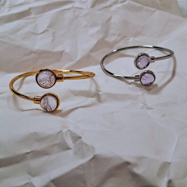 Bracelete Duas Pontas Ametista
