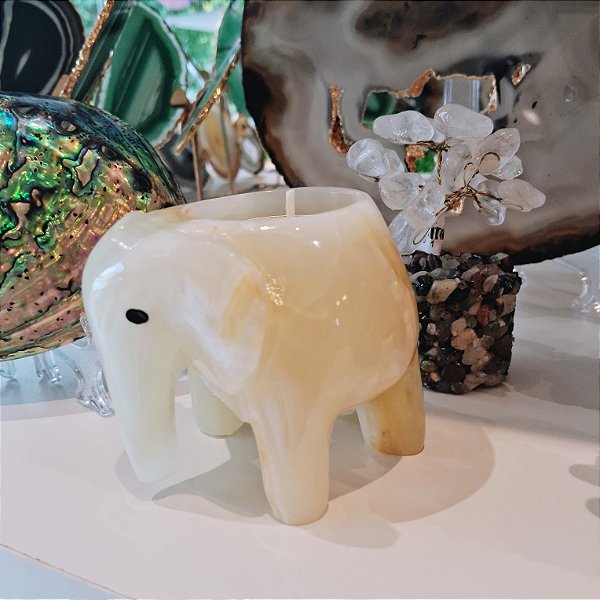 Porta Vela Elefante Ônix