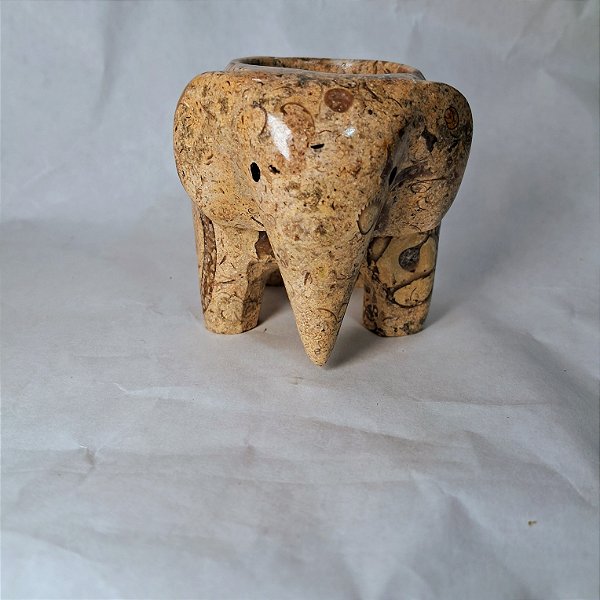 Porta Vela Elefante Ônix  Fóssil