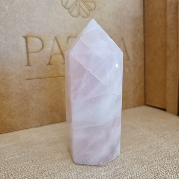 Ponta Quartzo Rosa Lapidada