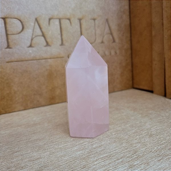 Ponta Quartzo Rosa Lapidada